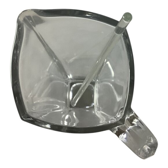 Crystal Martini Pitcher Quattro Design With Stirrer 11.5" Tall Elegant - Picture 2 of 8